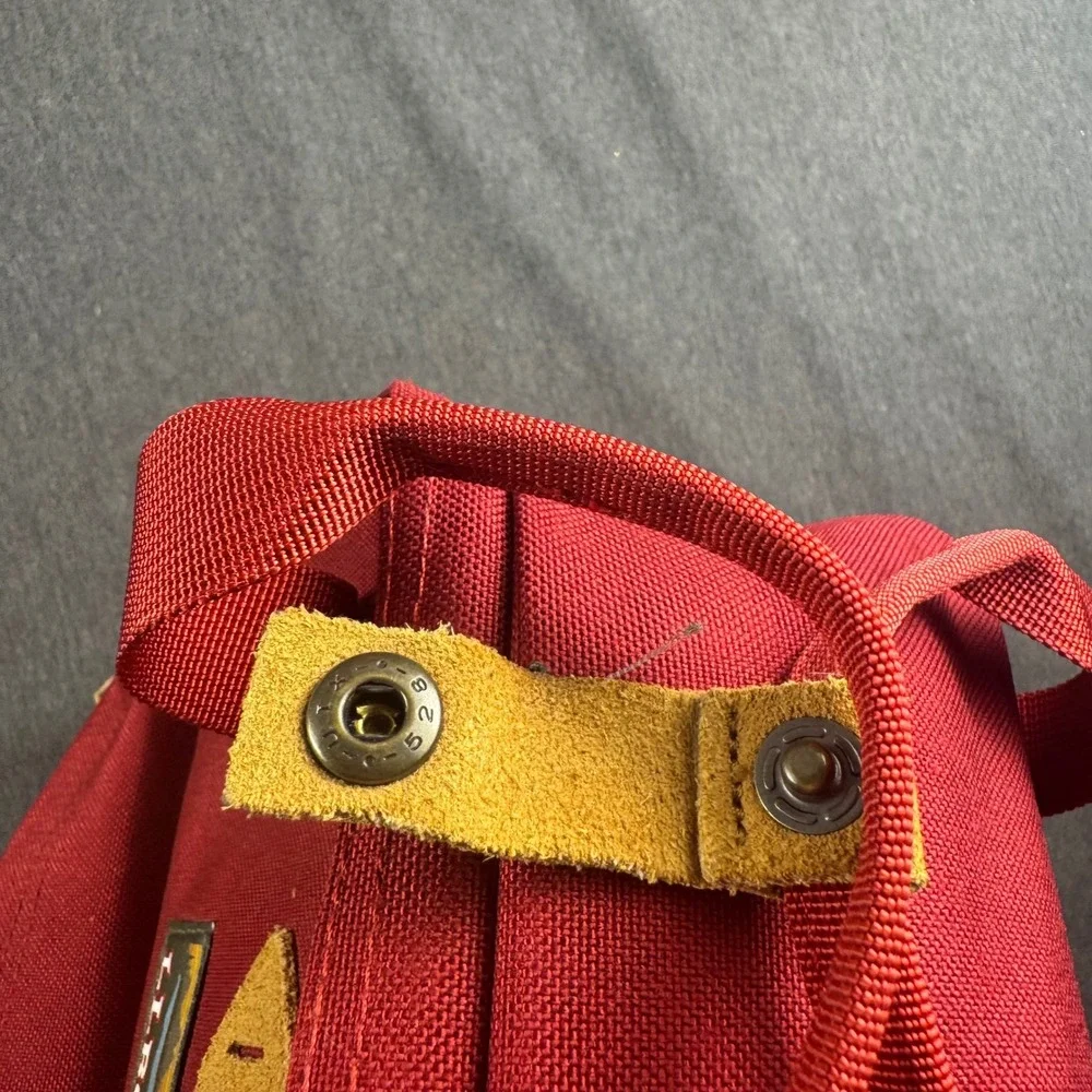 LL Bean Continental Rucksack Red Canvas LUNCHPACK LUNCH Bag Travel Daypack